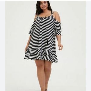 Torrid Striped Beach Swim Cover Up size 4 4x